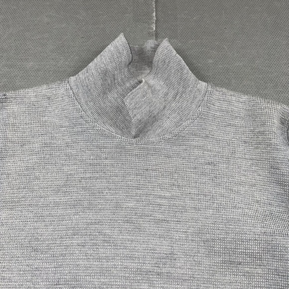 Arpenteur‎ Sweater Mens Small Gray Mock Neck Pullover 100% Wool Made in France - Picture 3 of 12